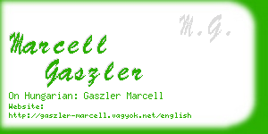 marcell gaszler business card